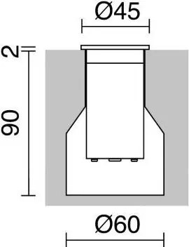NOVOLUX 912A-L0101F-30 BERNA Kültéri Talajba Építhető Lámpa Ezüst LED IP67