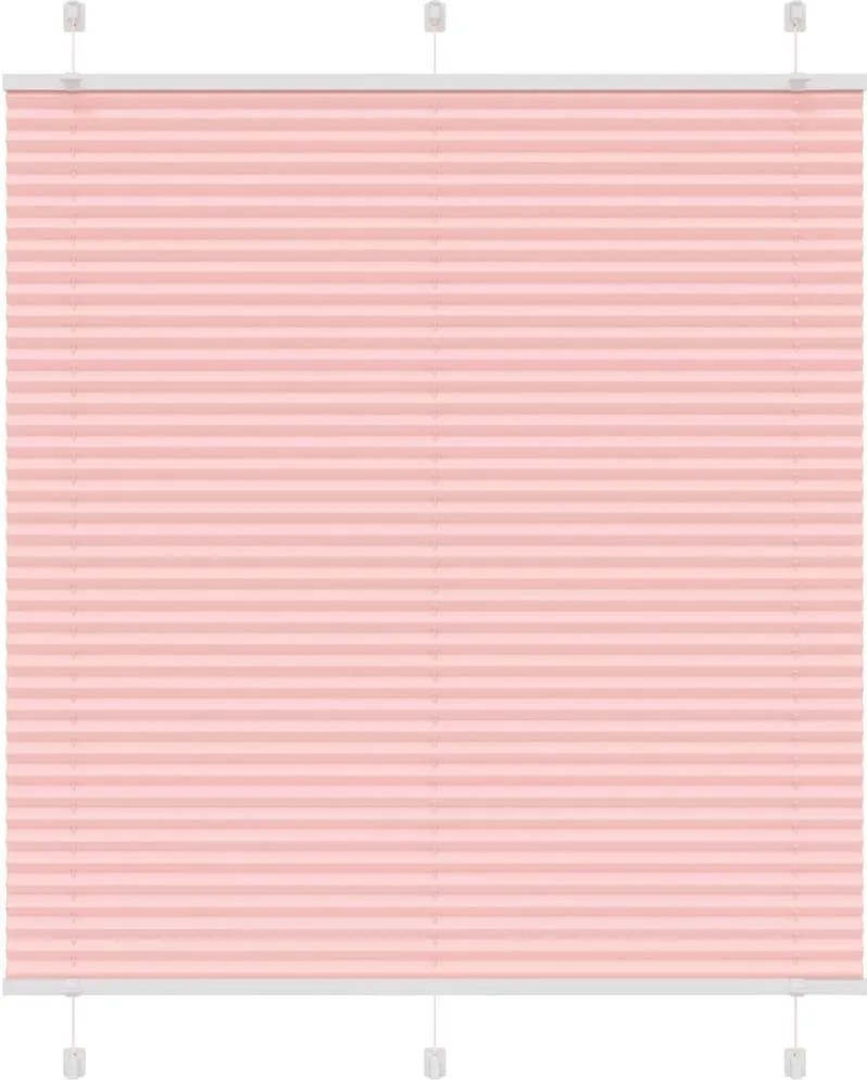 vidaXL pliszírozott redőny rózsaszín 120x100cm szövetszélesség 119,4cm