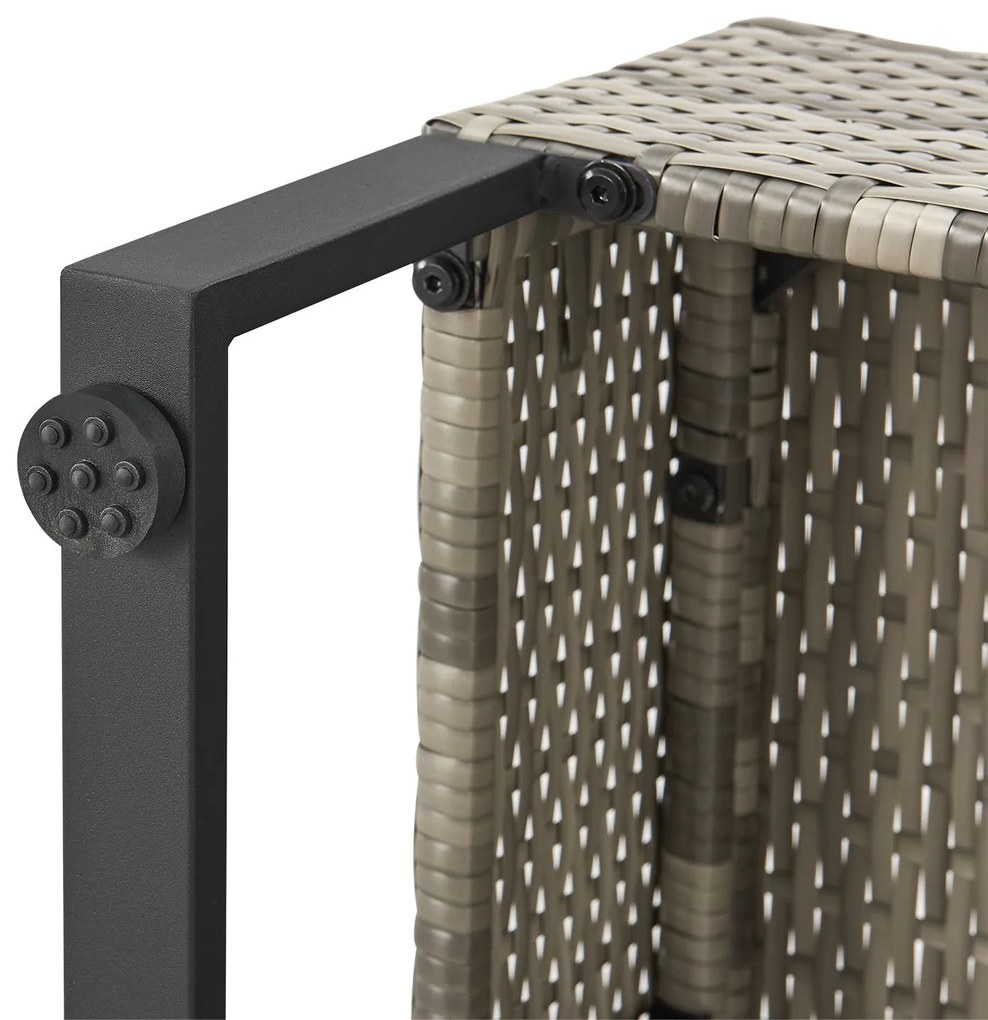 Juskys Santorini rattan kerti bútor szett - szürke