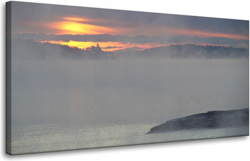 Vászonkép Természet Lenyugvó nap 80x40 cm