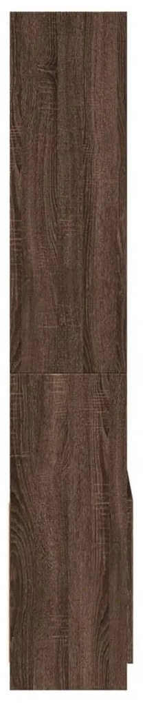 barna tölgy színű szerelt fa magasszekrény 63 x 33 x 180 cm