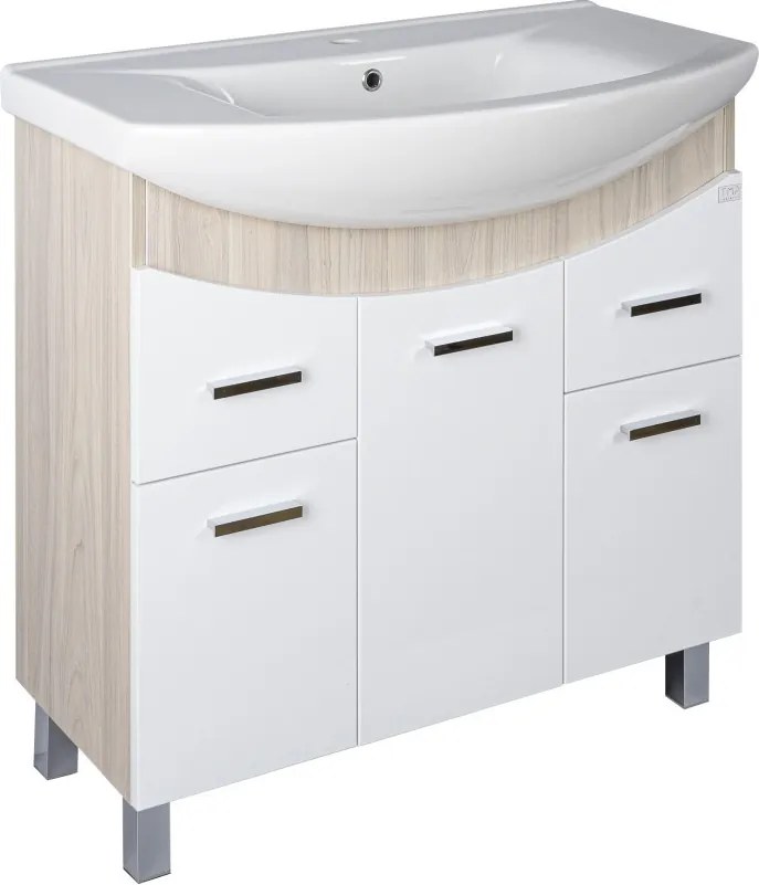 TMP ZX 85 - SONOMA - álló fürdőszobabútor - Sanovit ZENON - 6085 porcelán mosdóval - 86 x 50 cm