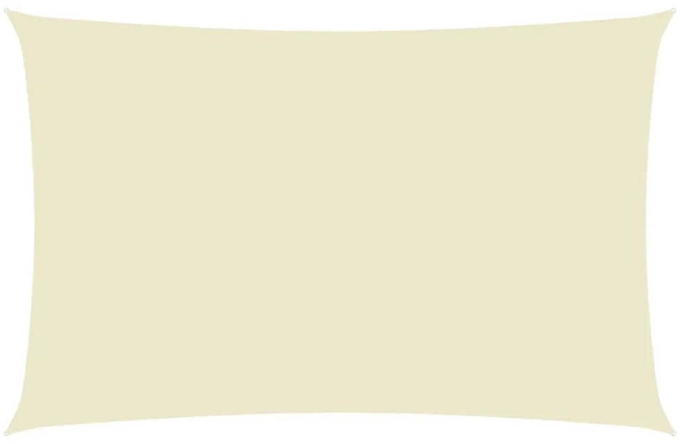 krémszínű téglalap alakú oxford-szövet napvitorla 3 x 6 m