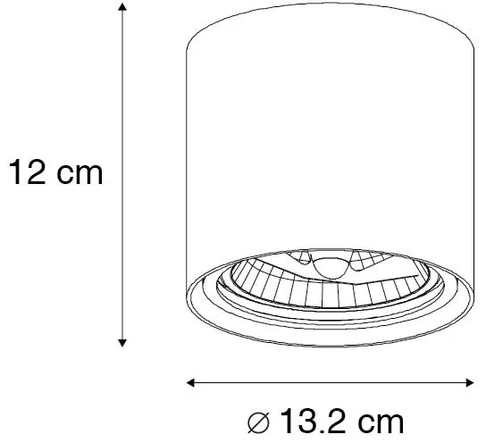 Design spotlámpa fekete AR111 - Impact