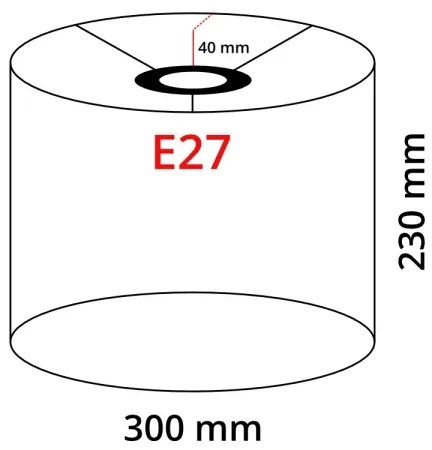 Eglo 32489 - TUNJA univerzális búra E27, átm. 30 cm, szürke