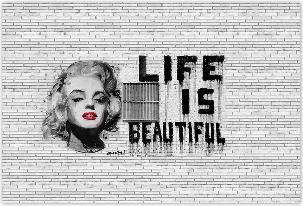 Poszterek 200x135 Banksy Life is beautiful