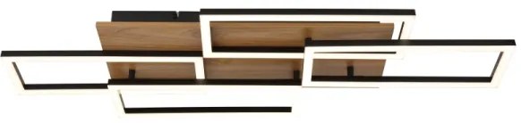 Globo 67359-40 - LED dimmelhető mennyezeti lámpa JEFFRY 40W/230V 32,5x87,5 cm barna/fekete+távirányító