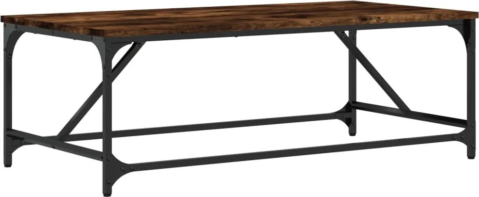 vidaXL füstös tölgy színű szerelt fa dohányzóasztal 100x50x35 cm