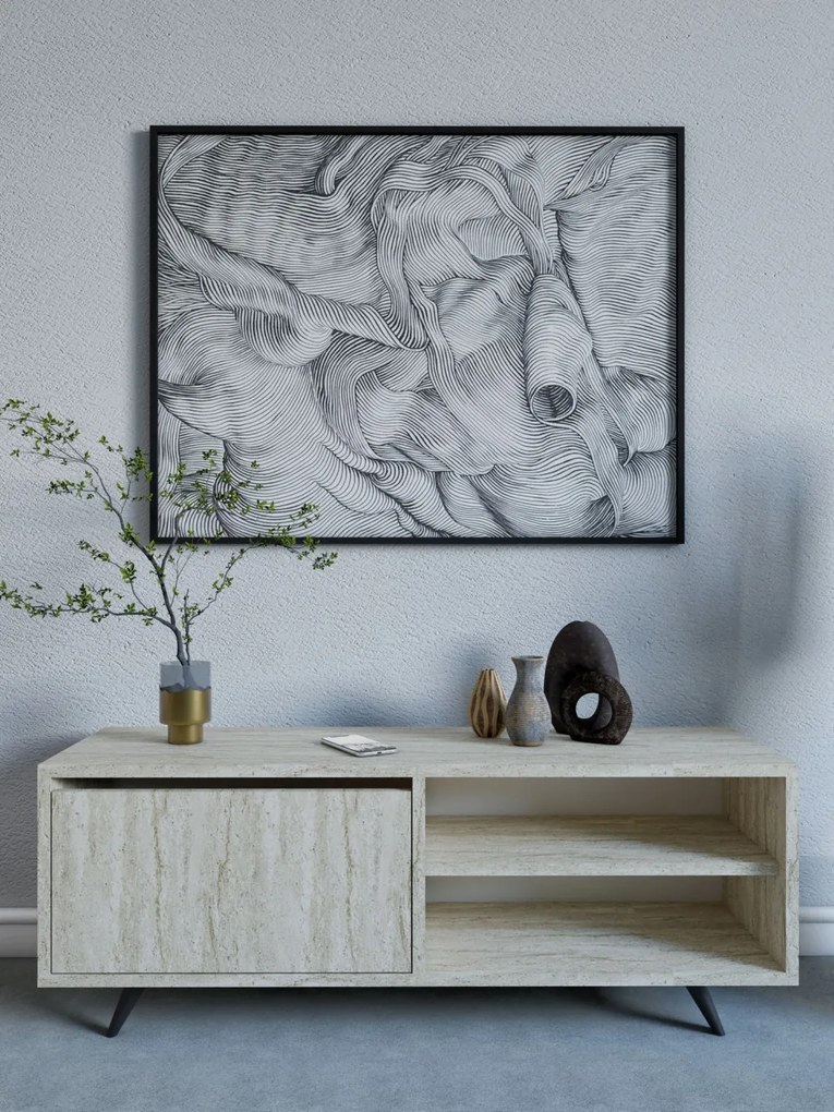 Maku TV-állvány, travertin, 120 cm