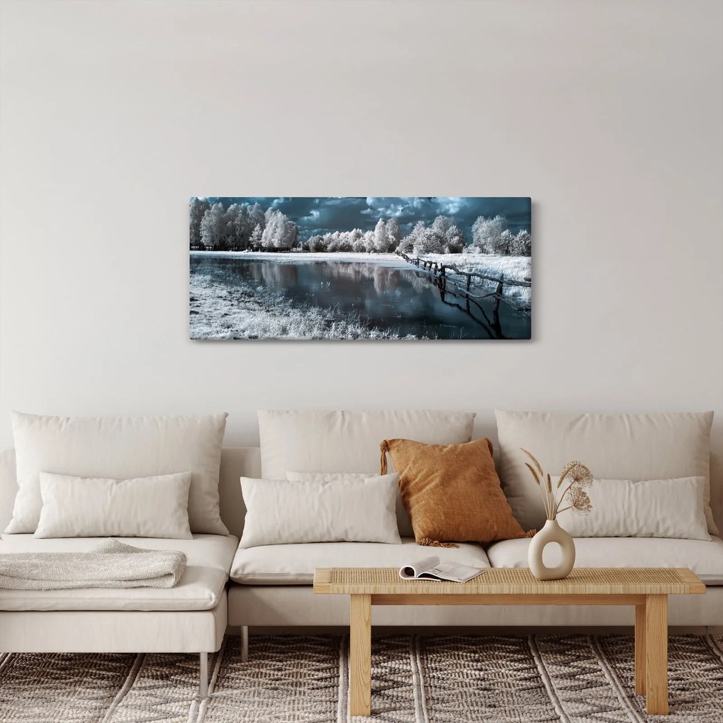 Kép - Fagyott táj (120x50 cm)