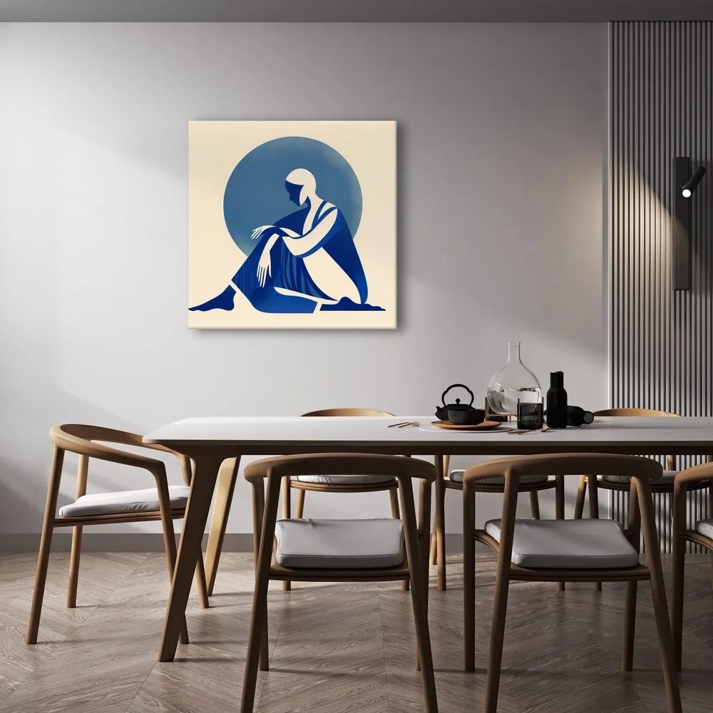 Kép meditáció kék árnyalatokban