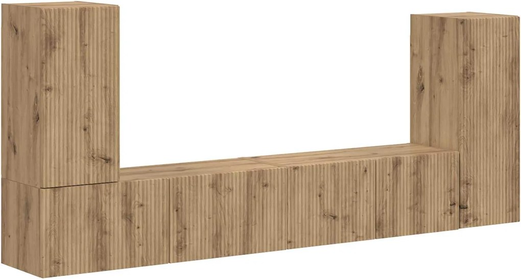 vidaXL TV szekrény garnitúra 4 pcs Artisan tölgy Faanyag