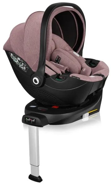 Lionelo - Forgatható autósülés alappal MOXIE SET i-Size 40-87 cm rózsaszín-mályva