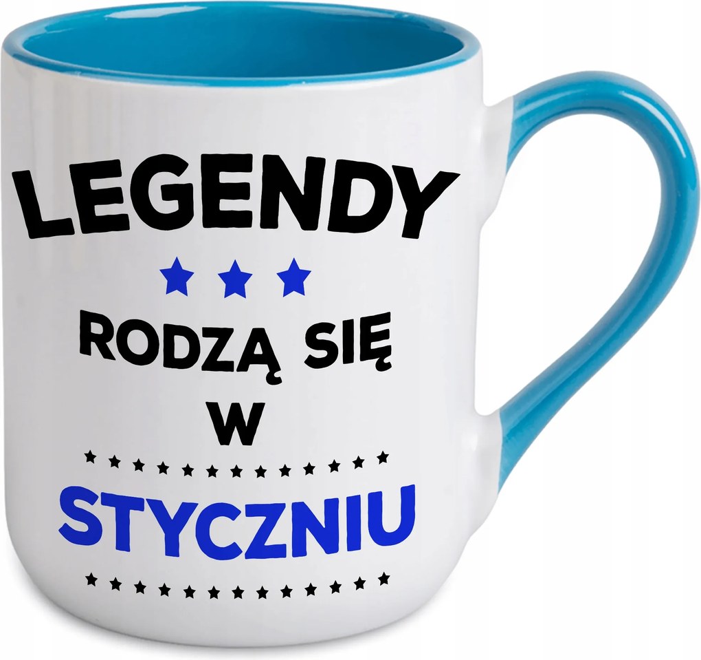 Fehér Bögre Kék Belseje A Legendák Januárban Születnek A Fiúnak