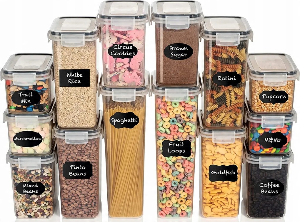 Konyhai ételtároló doboz szett 14 db-os légmentesen záródó tartály