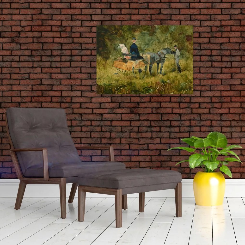 Üveg kép - Henri de Toulouse-Lautrec, The Trap, reprodukciók (70x50 cm)