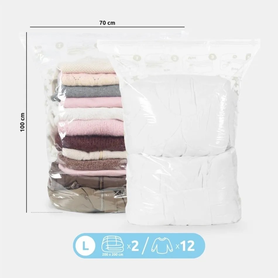 Compactor Compress L vákuos tárolózsák, vanília,100 l, 70 x 100 cm, 1 db