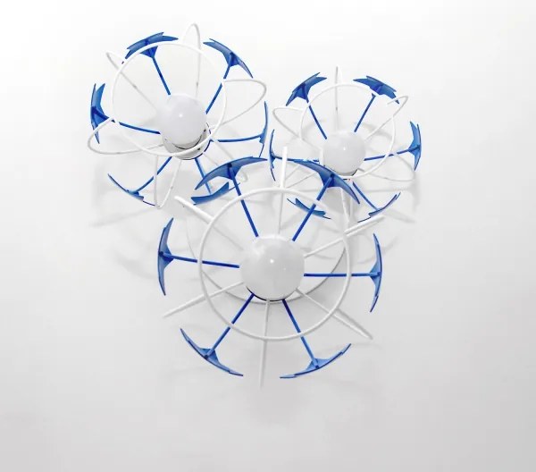 Gyerek csillár zsinóron STARS 3xE27/15W/230V kék/fehér