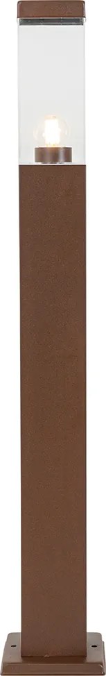 Okos kültéri oszlopos lámpa rozsdabarna 80 cm WiFi P45-tel - Malios