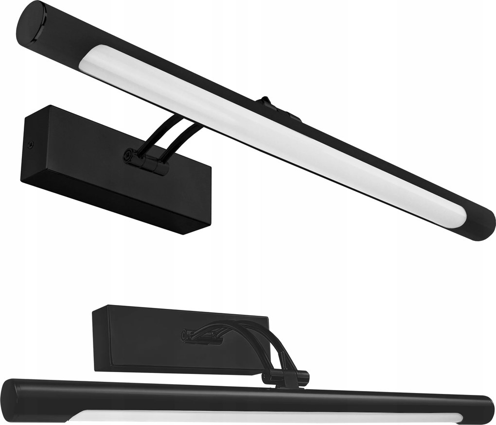 Fürdőszobai Led fali lámpa fekete tükör feletti lámpa 12W 40cm semleges