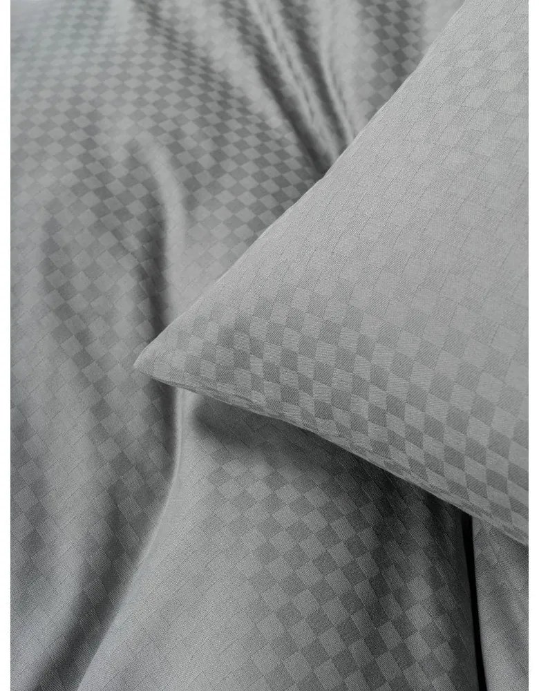 Szürke kétszemélyes-hosszabbított renforcé pamut ágyneműhuzat 240x220 cm Checkered – Mila Home Luxury