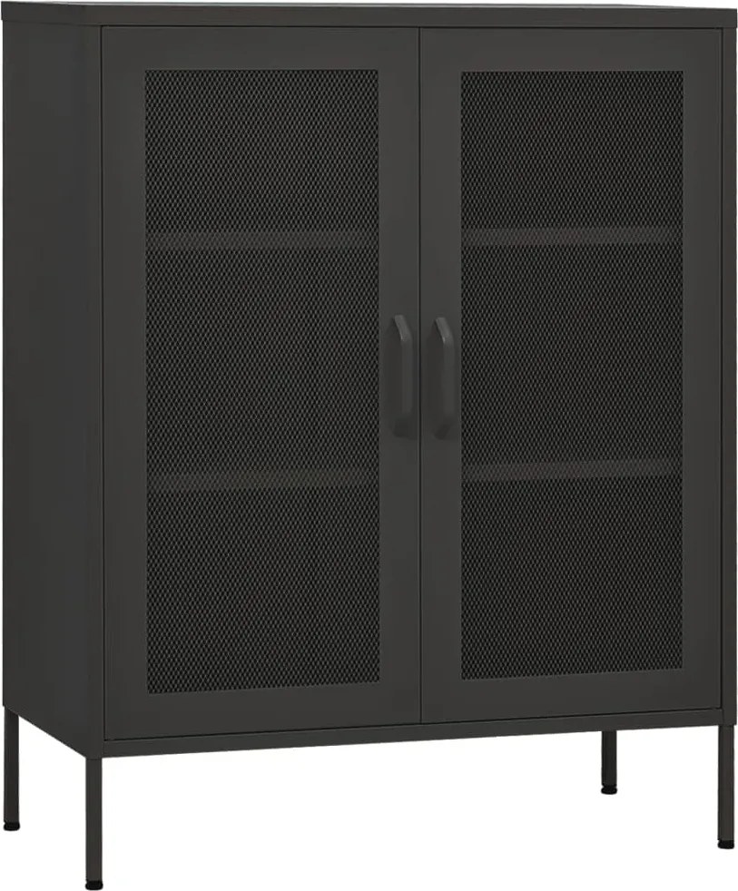 vidaXL antracitszürke acél tárolószekrény 80 x 35 x 101,5 cm