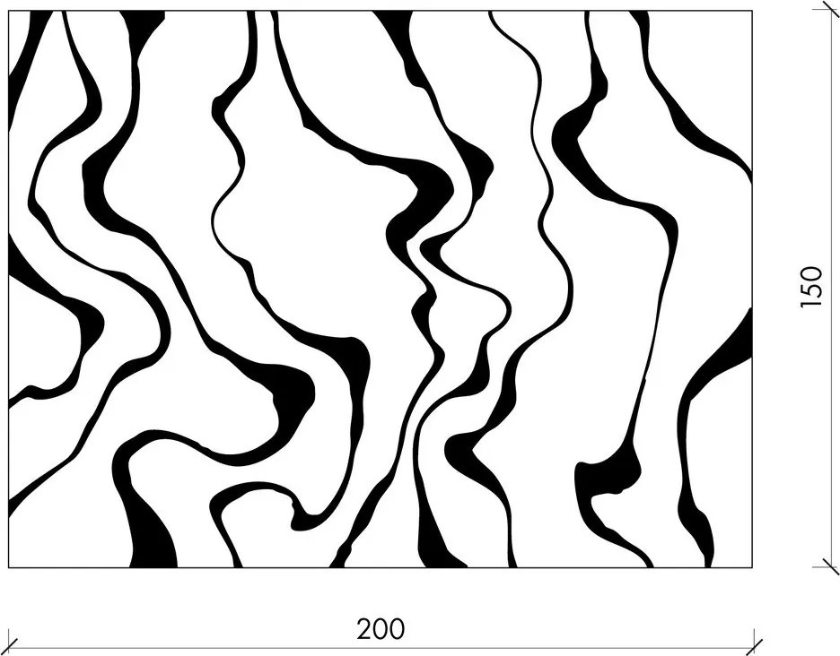 Kék-krémszínű takaró 150x200 cm Felu – noo.ma