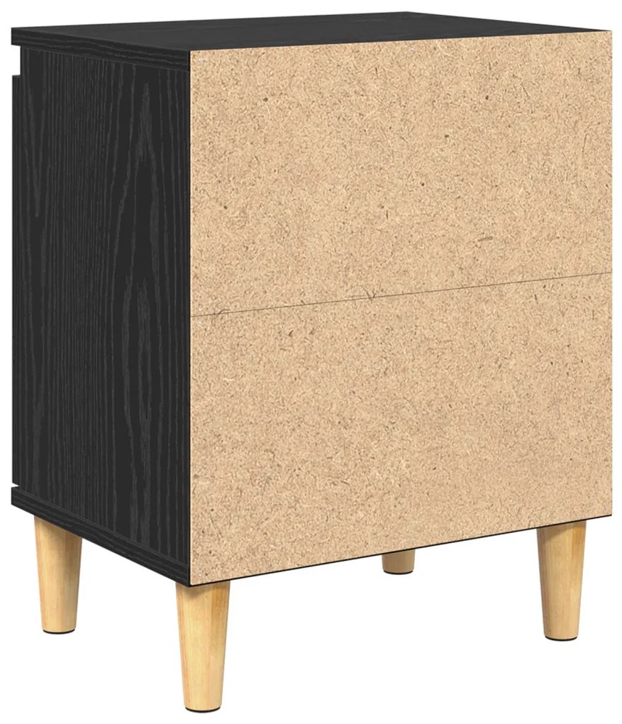Fekete Tölgy Éjjeli Asztal Fekete tölgy Szerelt fa 40 x 30 x 50 cm