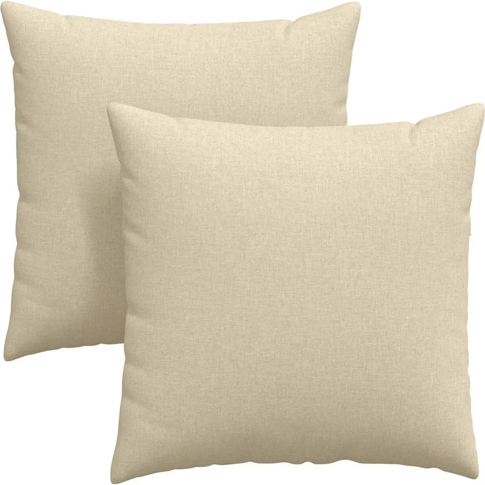 vidaXL Kanapé párnák 2 pcs Krém 60 x 60 cm szövet