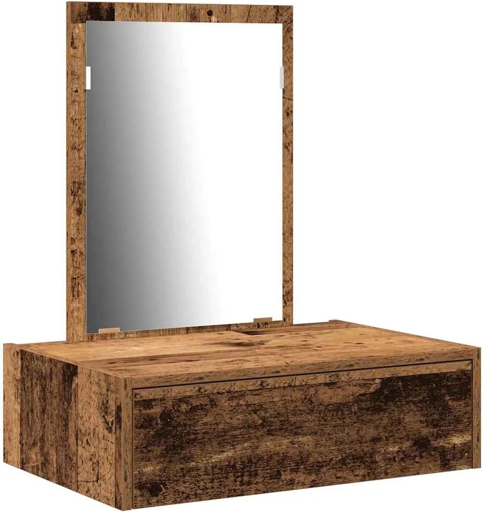 vidaXL Öltözködőasztal fiókkal tárolóval Barna 60 x 40 x 70 cm Faanyag