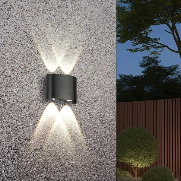 Brilagi - LED kültéri fali lámpatest FLAREBOX LED/4W/230V fekete IP65
