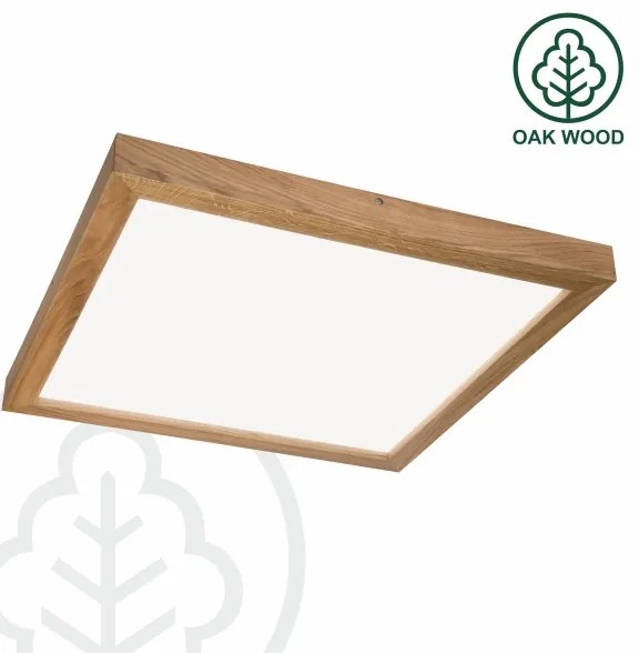Brilagi-LED Dimmelhető lámpa WOODY FRAME LED/50W/230V tölgy 60x60 cm IP44 + távirányító