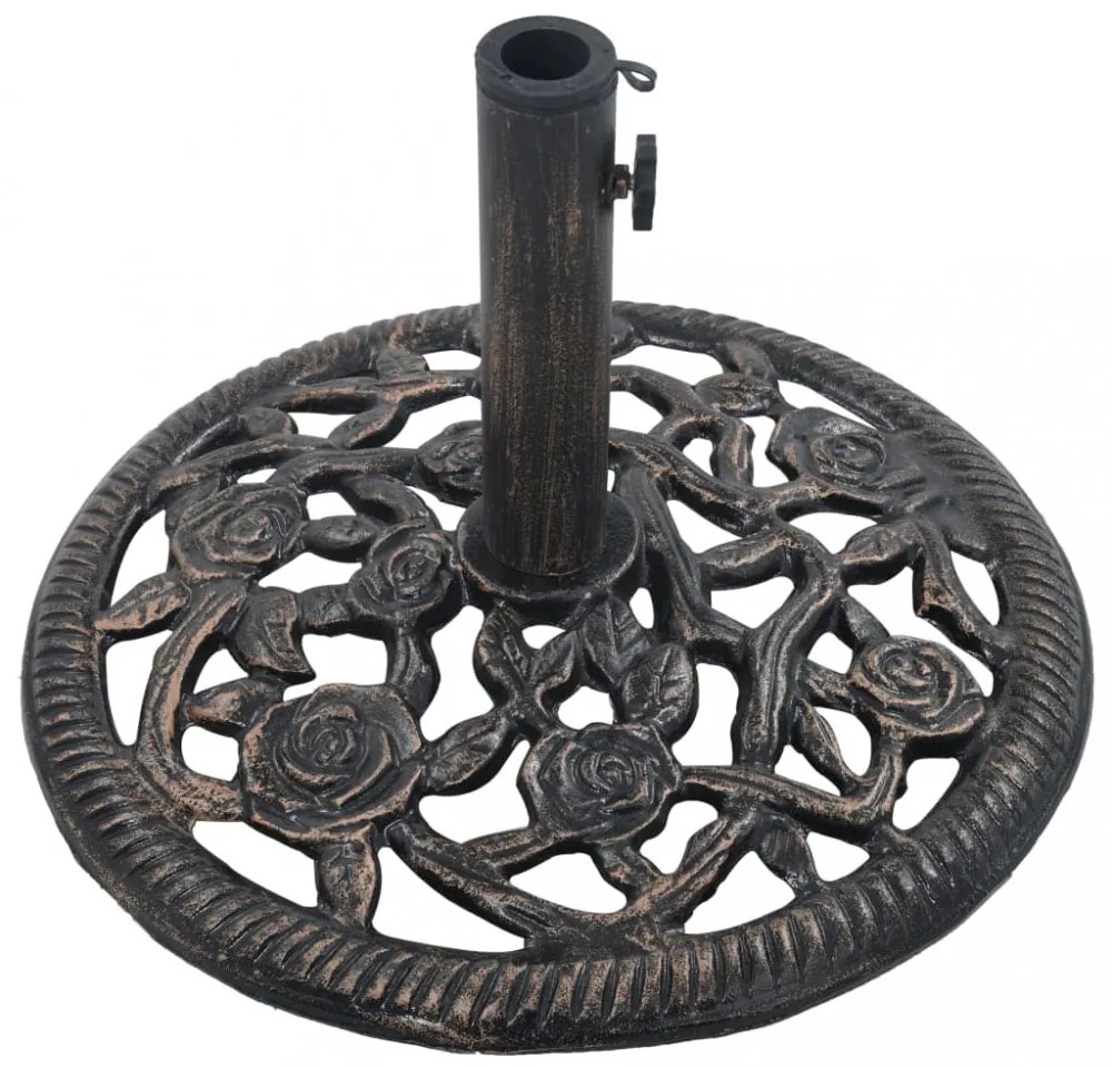 bronzszínű öntöttvas napernyőtalp 12 kg 48 cm