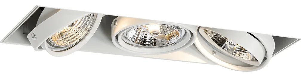 6 darabos süllyesztett spotlámpa szett fehér GU10 AR70 Trimless 3-Lights - Oneon