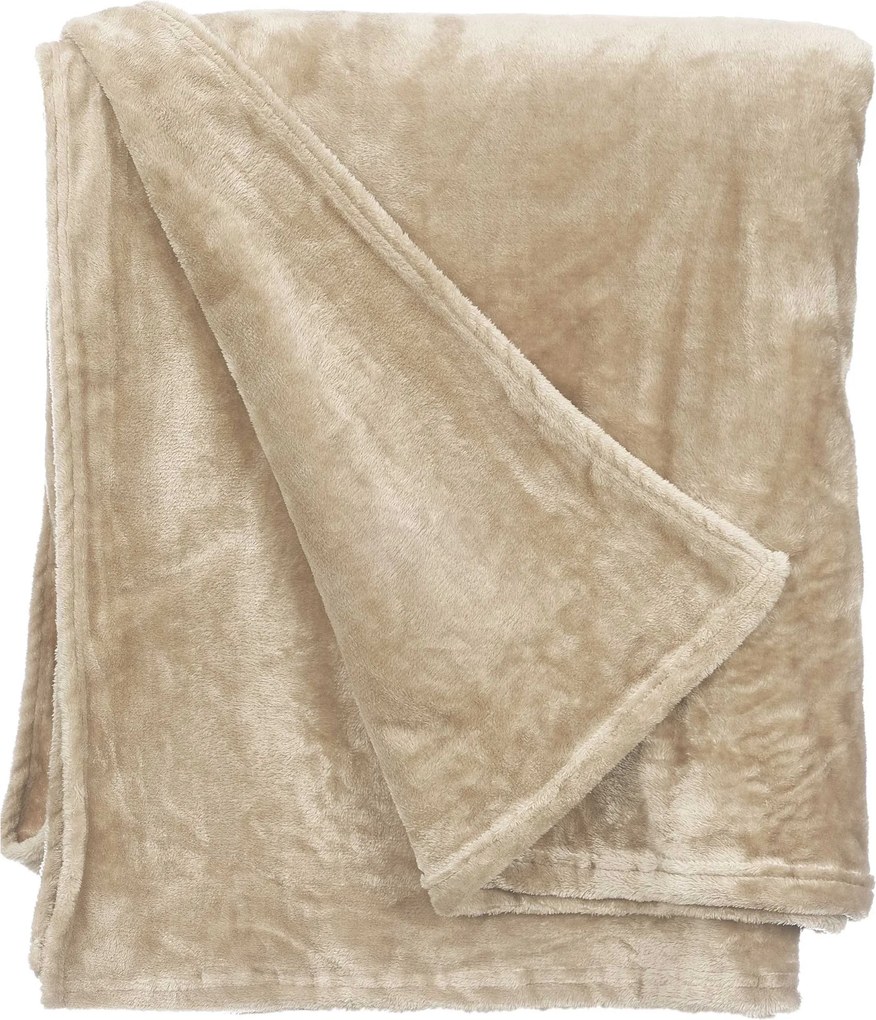 Plüss Takaró Poliészter 180 X 220 CM Bézs Puha