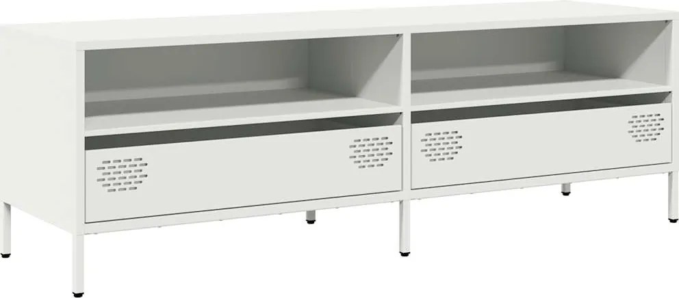 vidaXL fehér hidegen hengerelt acél TV-szekrény 135 x 39 x 43,5 cm
