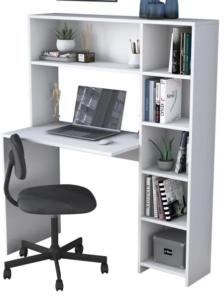 RANI munkapad polccal, 113,2x141,8 cm, fehér