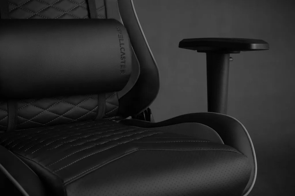 Gamer szék SENSE7 Spellcaster fotel fekete és szürke.