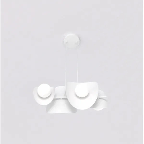 ELEMENTI kábeles csillár 4xG9/8W/230V, fehér