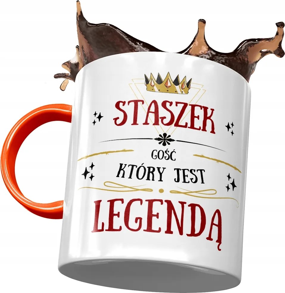 Narancssárga bögre Stanislaw Staszek kollégának, fényképes nyomtatással