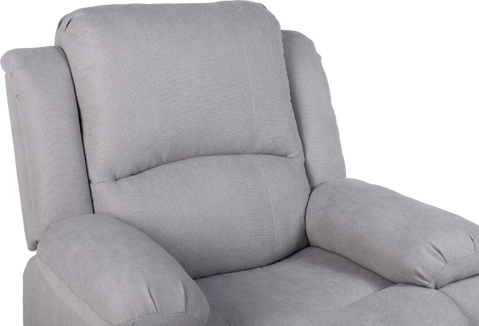 Pihentető fekvőszék, világos szürke szövet, ASKOY NEW
