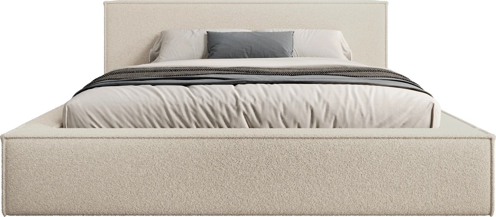 Nirello kárpitozott ágy 160x200 cm, ágyneműtartós - bézs buklé Quelle 03