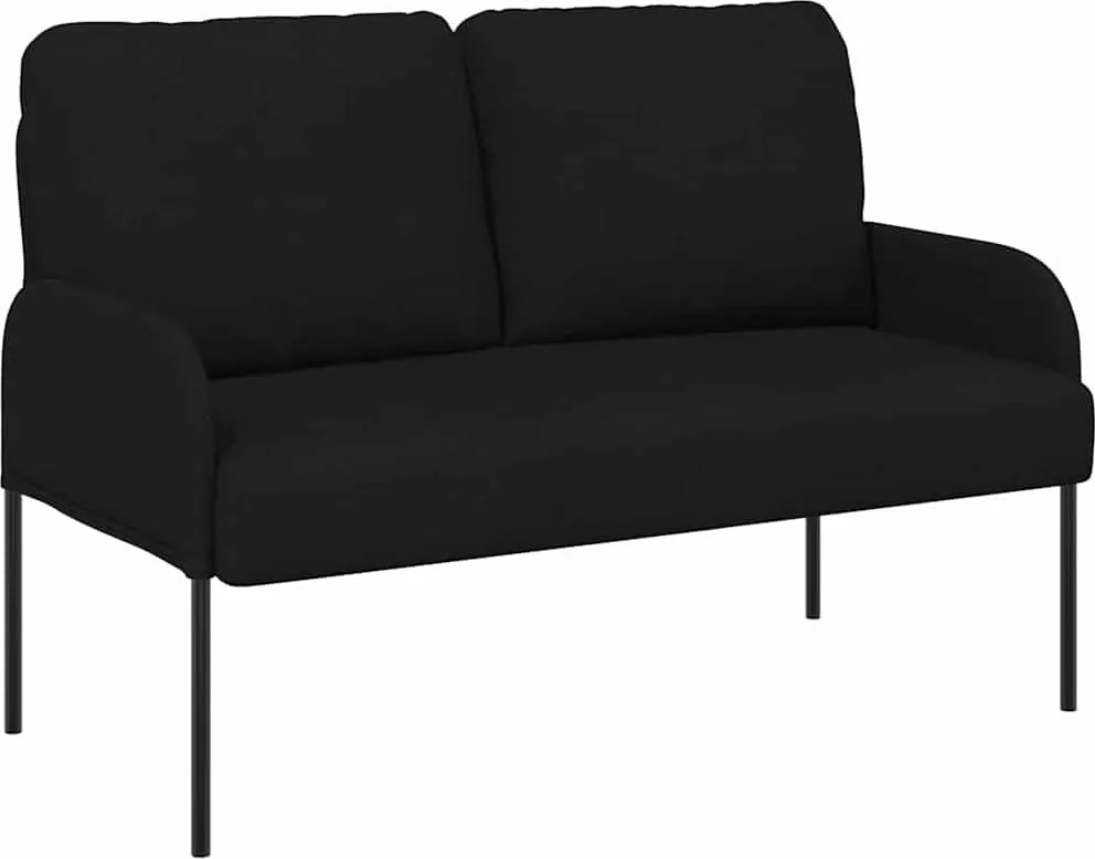 vidaXL Kanapék párnával 110cm Fekete Furnér