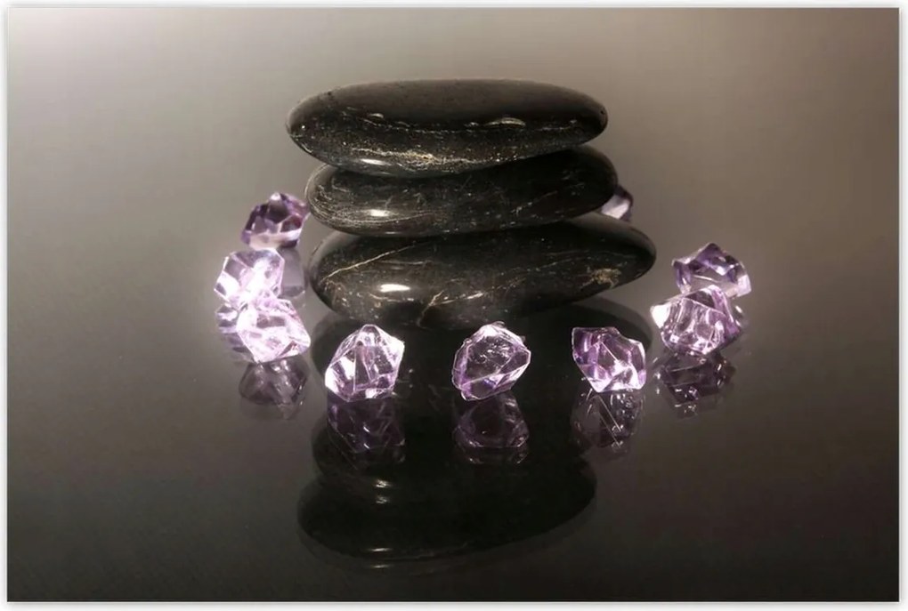 Poszterek 120x80 Lila kristályok