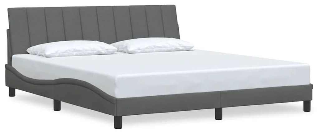 sötétszürke szövet ágykeret matrac nélkül Hanko 180 x 200 cm