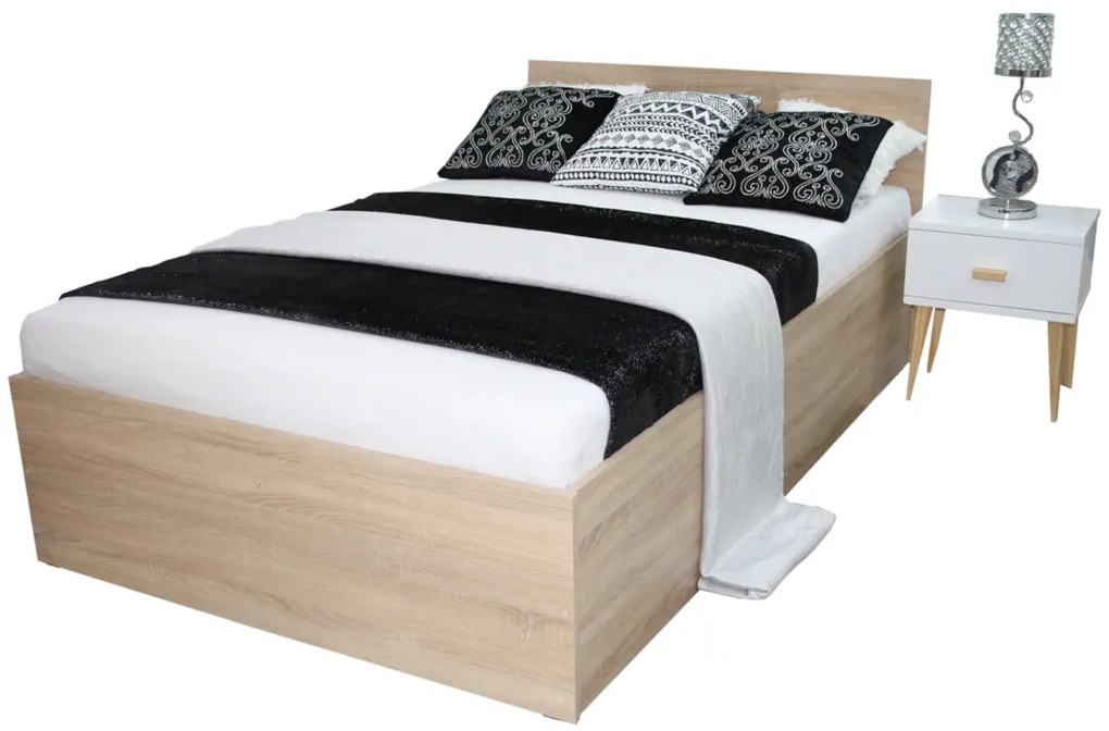 EBONY ágy + AJÁNDÉK ágyrács - sonoma / 120x200