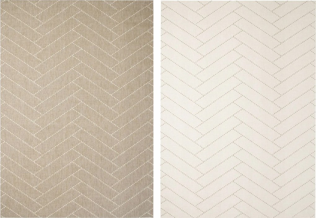 200x290 cm Zsinóros Szőnyeg Halszálka Tégla Krém Világos Bézs A Nappaliba