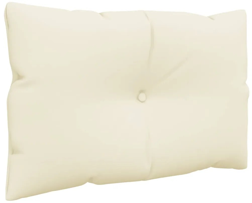 3 db krémszínű szövet raklappárna