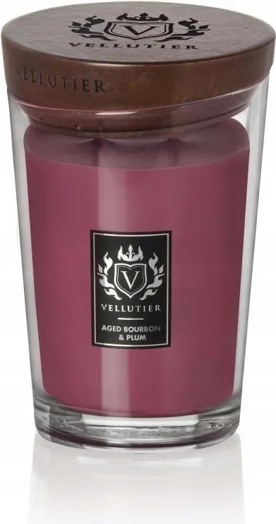 Vellutier Nagy Illatgyertya Aged Bourbon &amp; Plum 515 g Ajándék