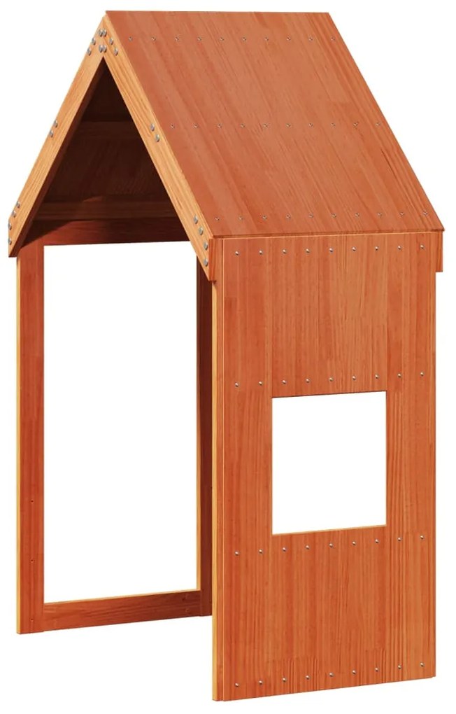 viaszbarna tömör fenyőfa gyerekágytető 55 x 84 x 132 cm